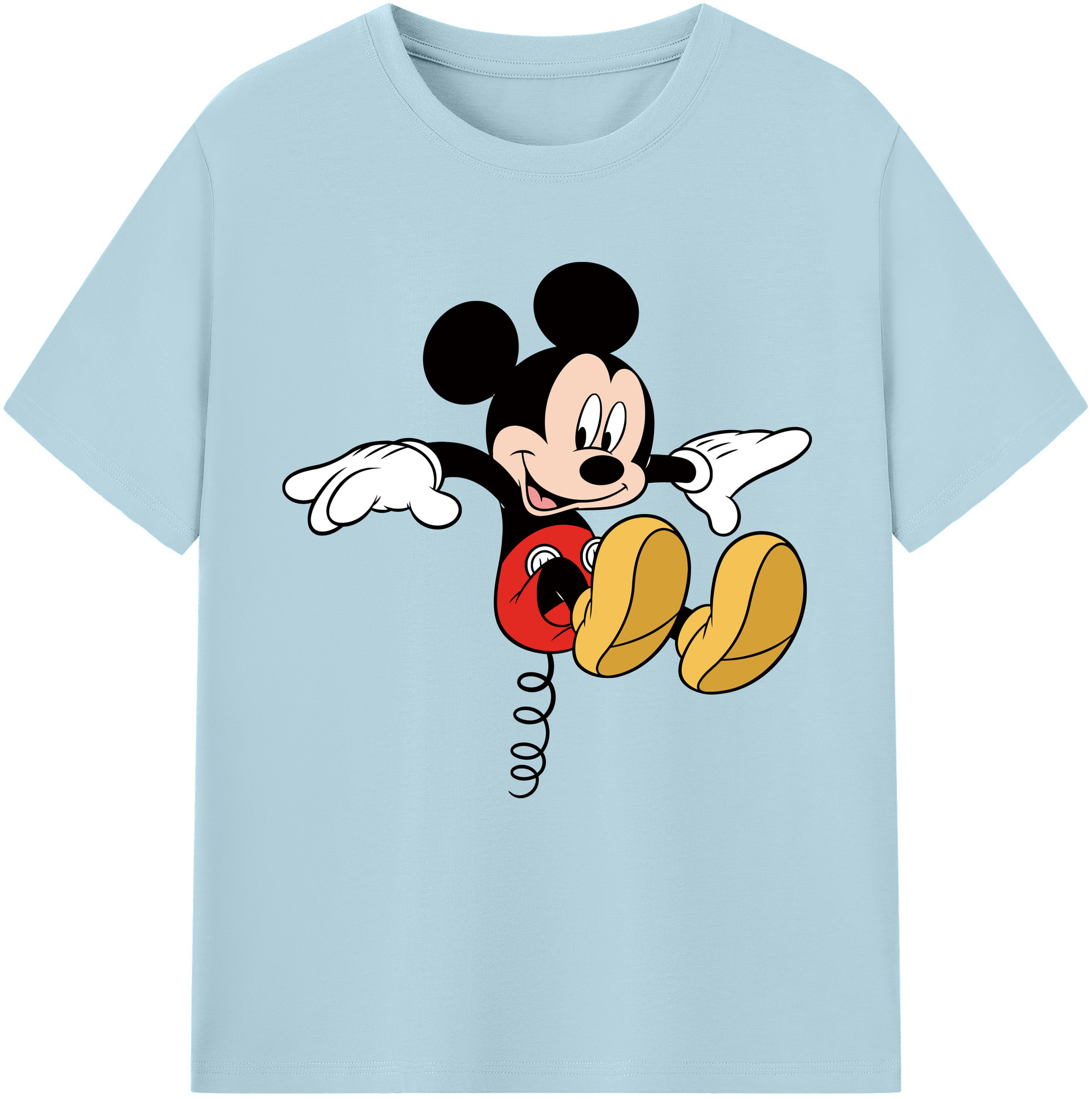 （画像用） ミッキーマウス Mickey Mouse 綿100％半袖Tシャツ（フロントプリント）